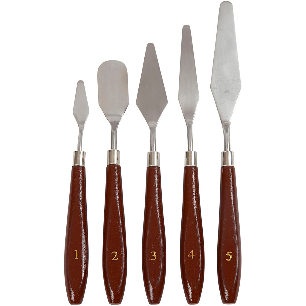 Pallette Set, L: 17-23 cm, W: 1,5-2,5 cm, 5 pc