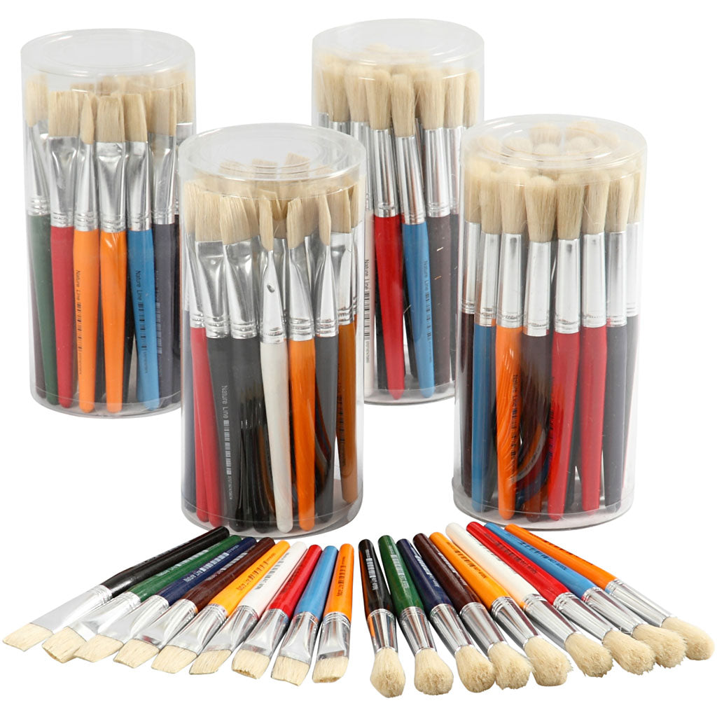 Kids Paint Brushes, W: 15 mm, 120 asstd.
