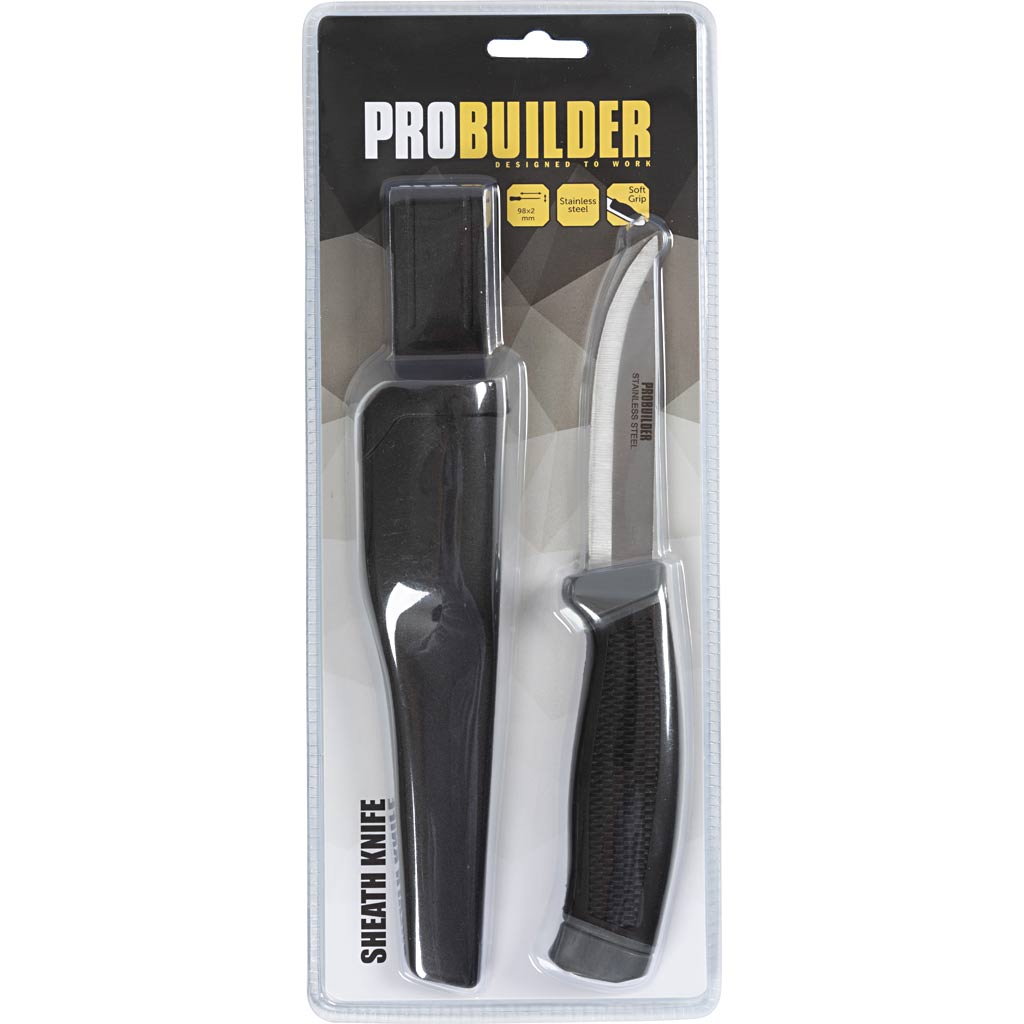 Sheathed Knife, L: 10 cm, W: 2,5 cm