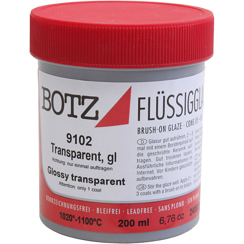 Glaze for clay, transparent, 200 ml/ 1 tub