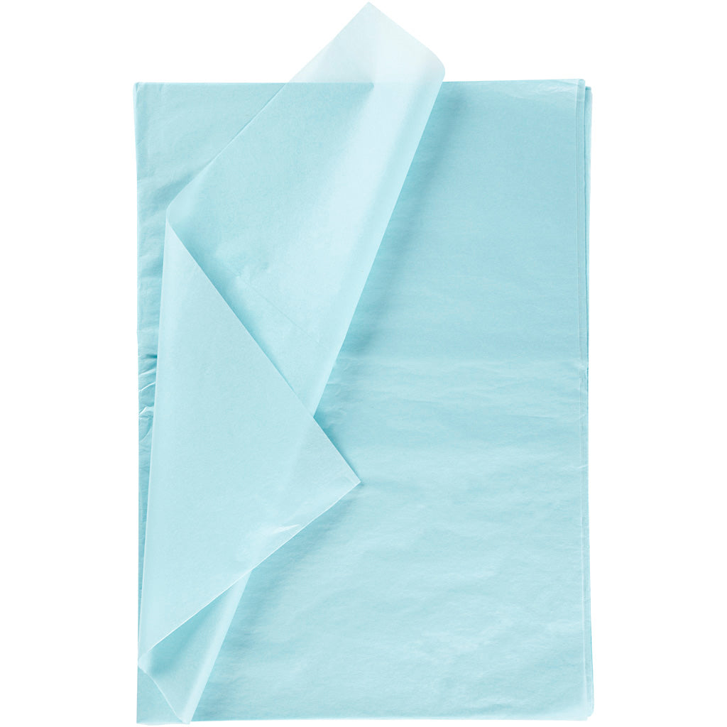 Tissue Paper, sheet 50x70 cm, 17 g, light blue, 25 sheet