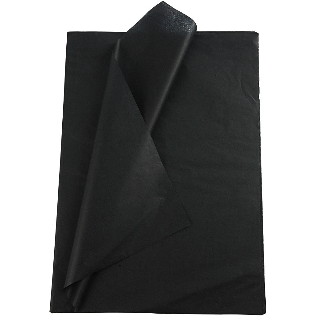 Tissue Paper, sheet 50x70 cm, 14 g, black, 25sheets