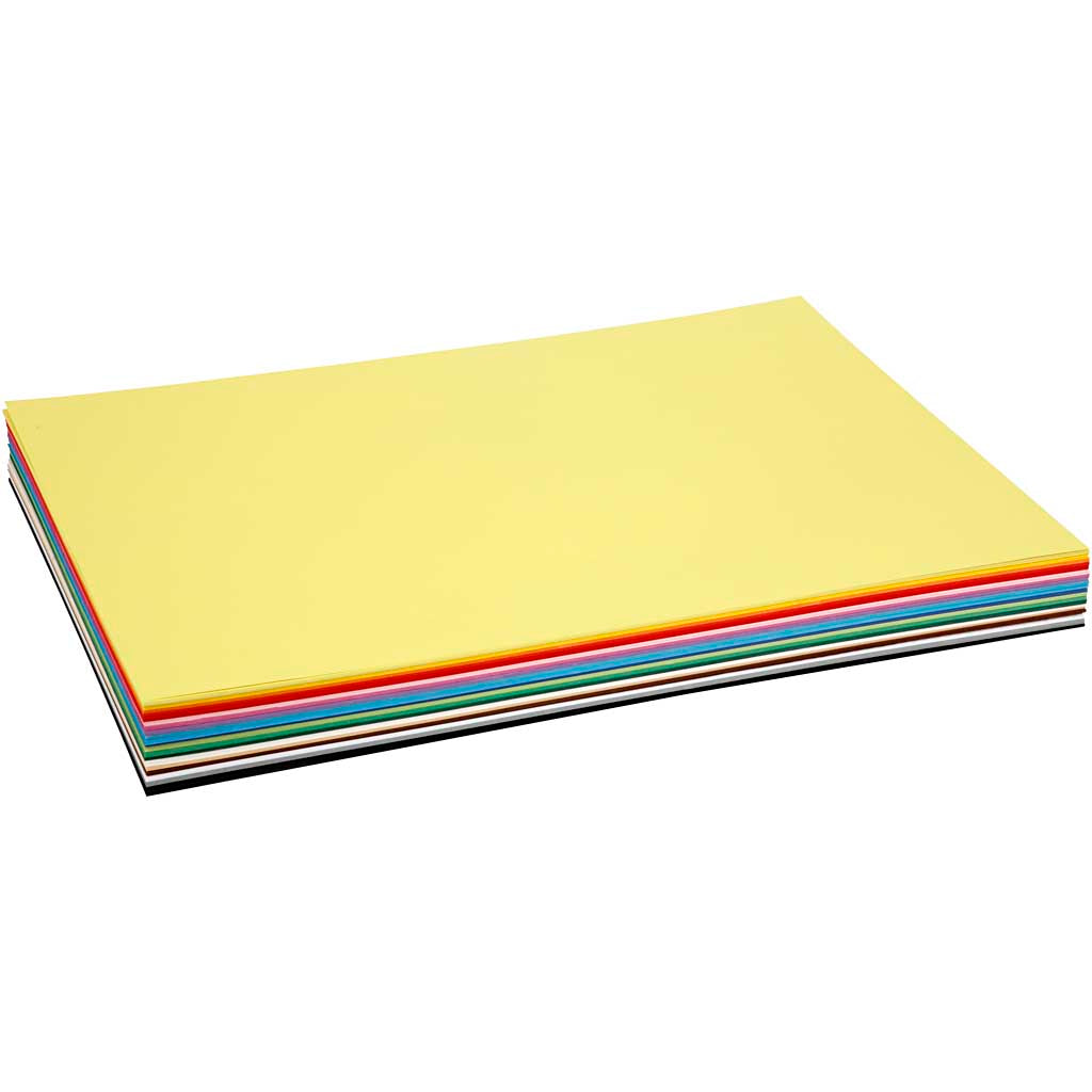 Creative Card, A2, sheet 420x594 mm, 180 g, assorted colours, 300 ass sheets