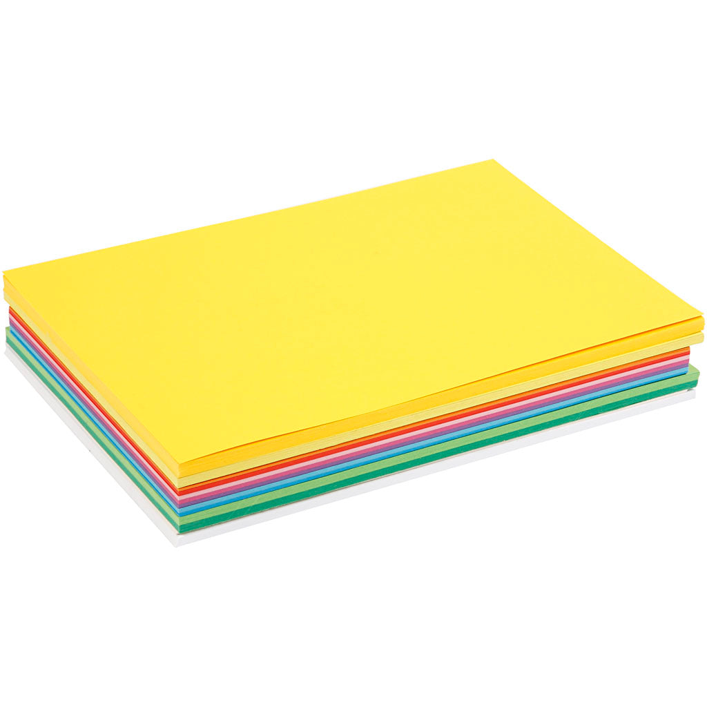 Spring Cardboard, A4, sheet 210x297 mm, 180 g, assorted colours, 300 ass sheets