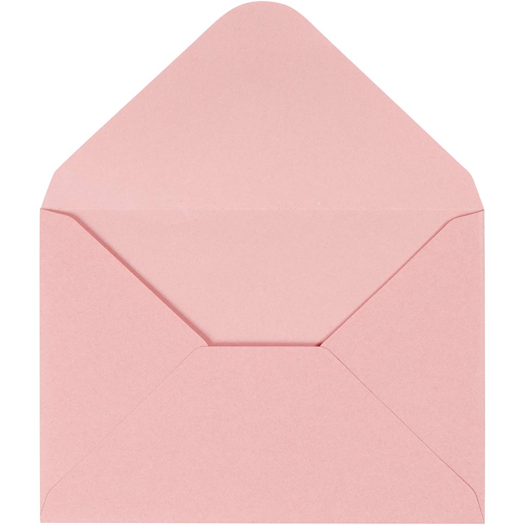 Envelopes, envelope size 11,5x16 cm, 110 g, light red, 10 pc