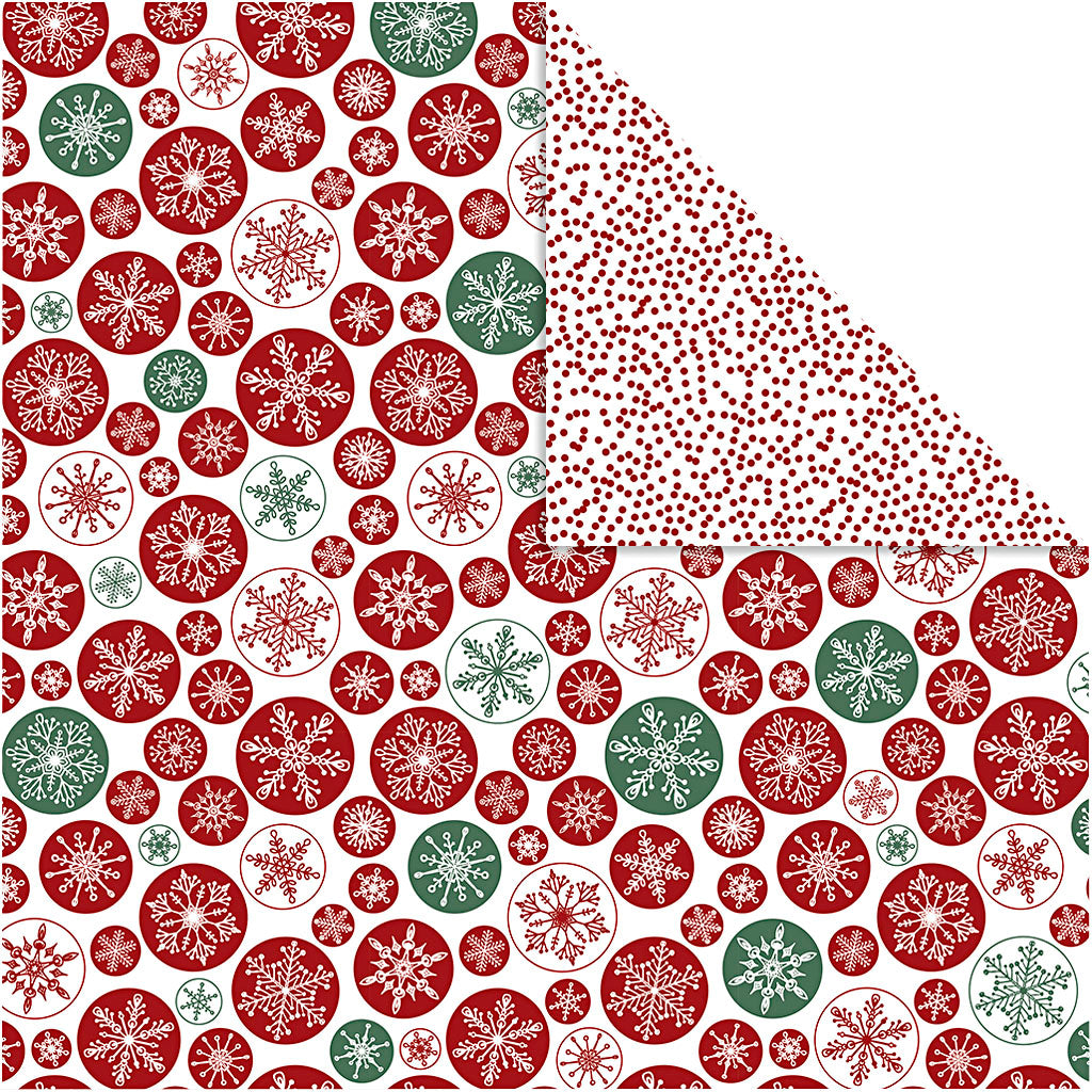 Design Paper, ice erystals and dots, sheet 30,5x30,5 cm, 180 g, 5 sheet