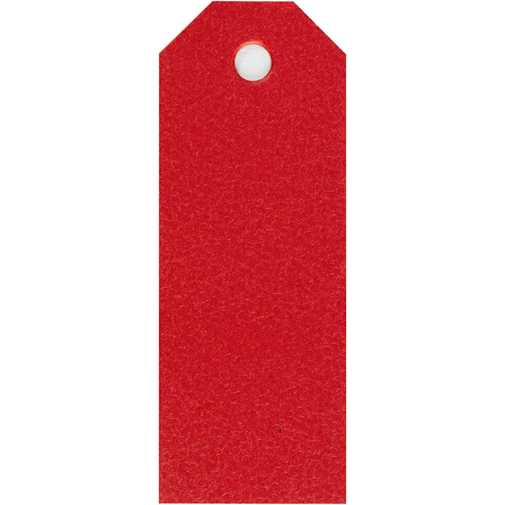 Manila Tags, size 3x8 cm, 220 g, red, 20 pc