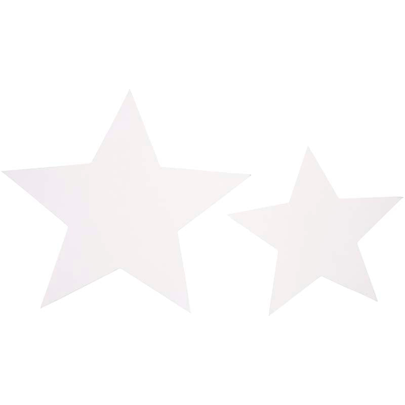 Stars, size 7,3+10 cm, 240 g, white, 40 pc