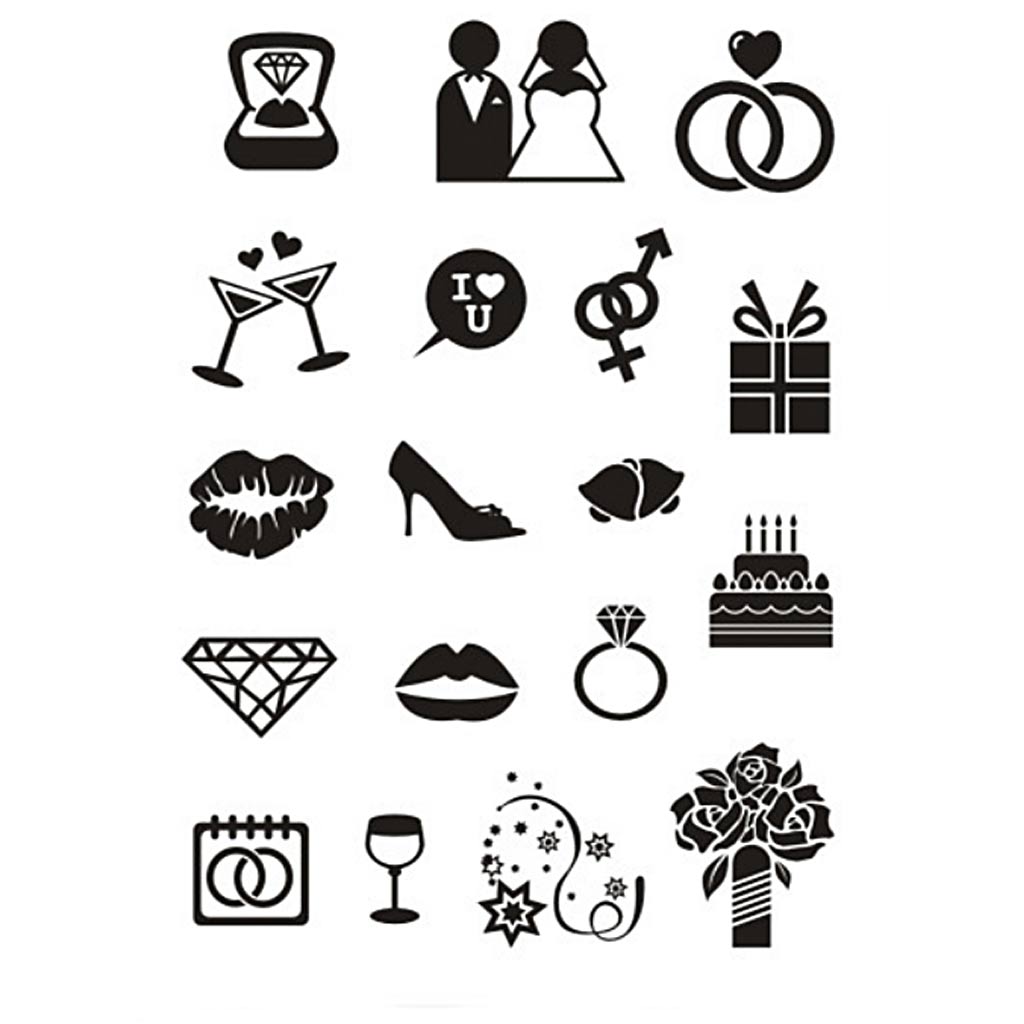 Clear Stamps, wedding, sheet 11x15,5 cm, 1 sheet