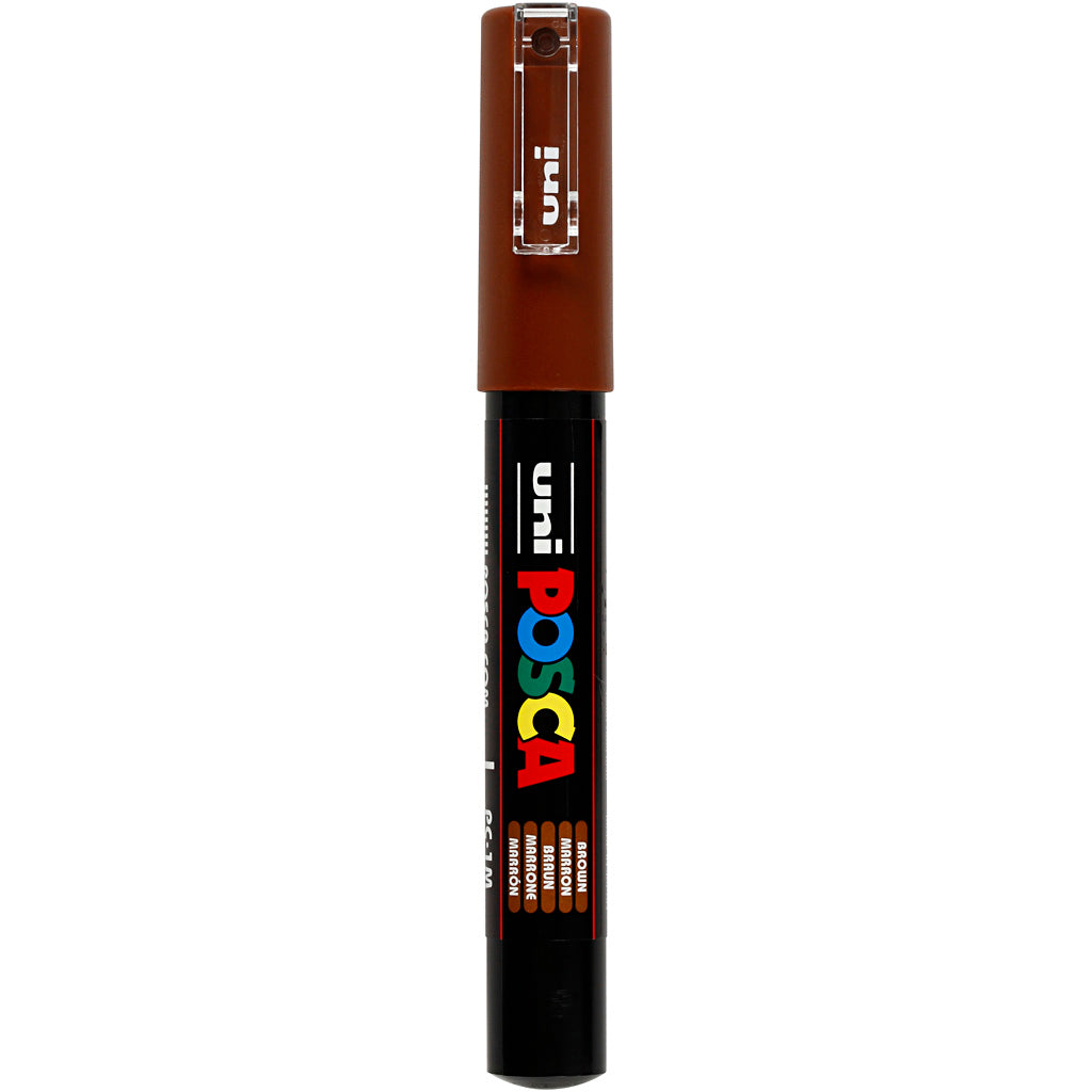 Posca Marker, no. PC-1M, line 0,7 mm, extra-fine, brown