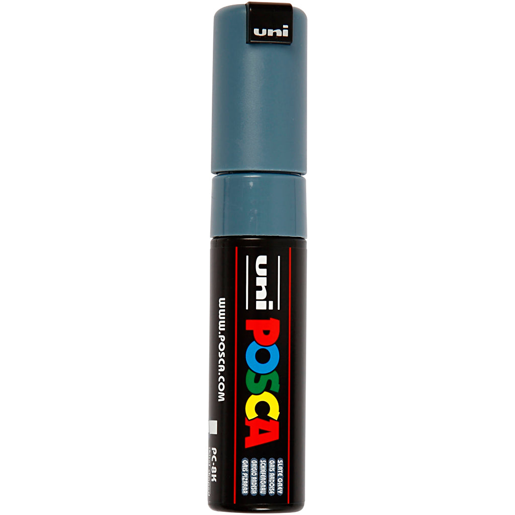 Posca Marker, no. PC-8K, line 8 mm, broad, slate grey