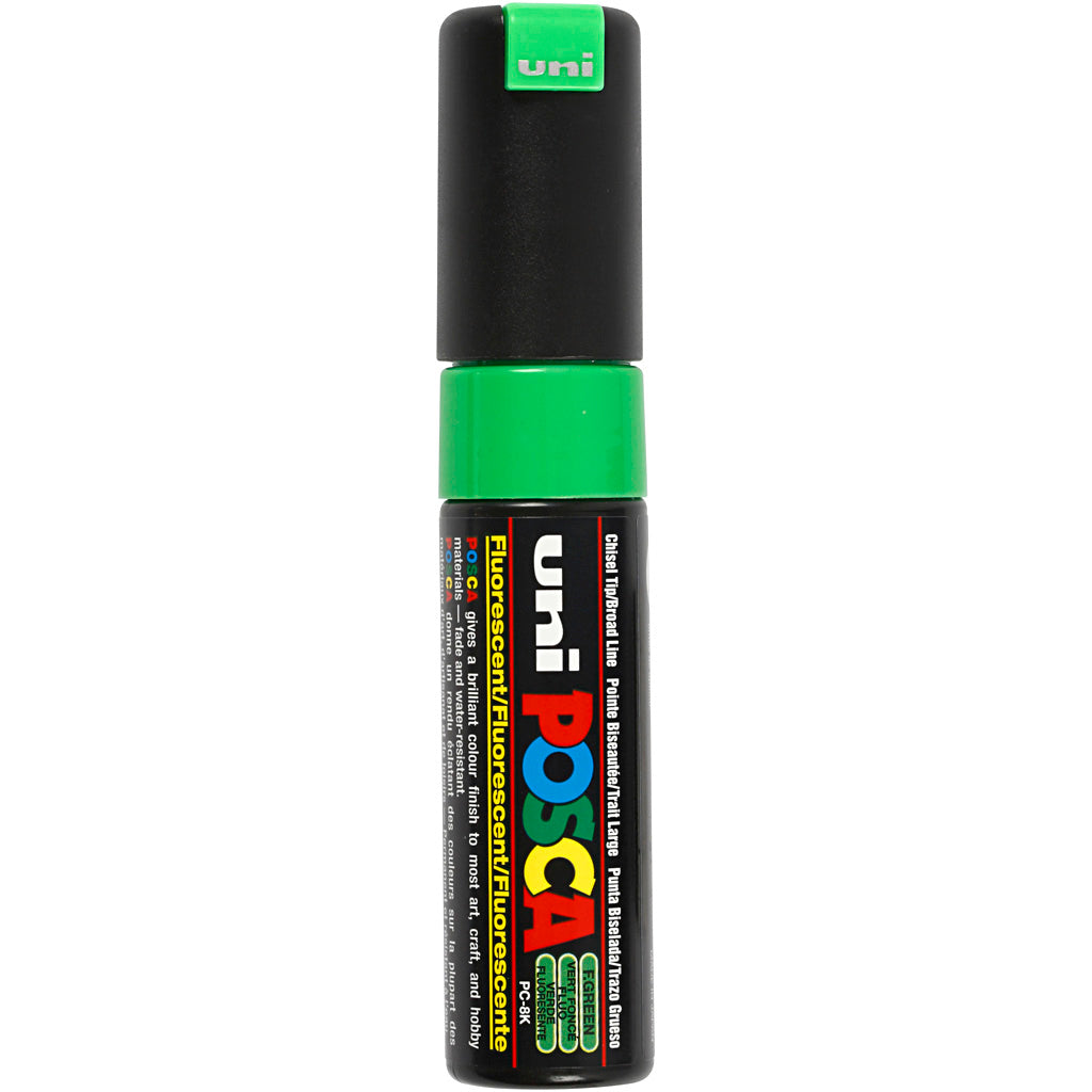 Posca Marker, no. PC-8K, line 8 mm, broad, fluo green