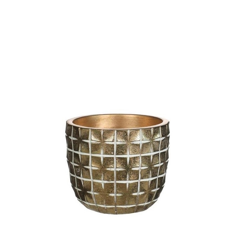 Hanoi pot Ø10 x h:8,4 cm Gold (6 Pcs)