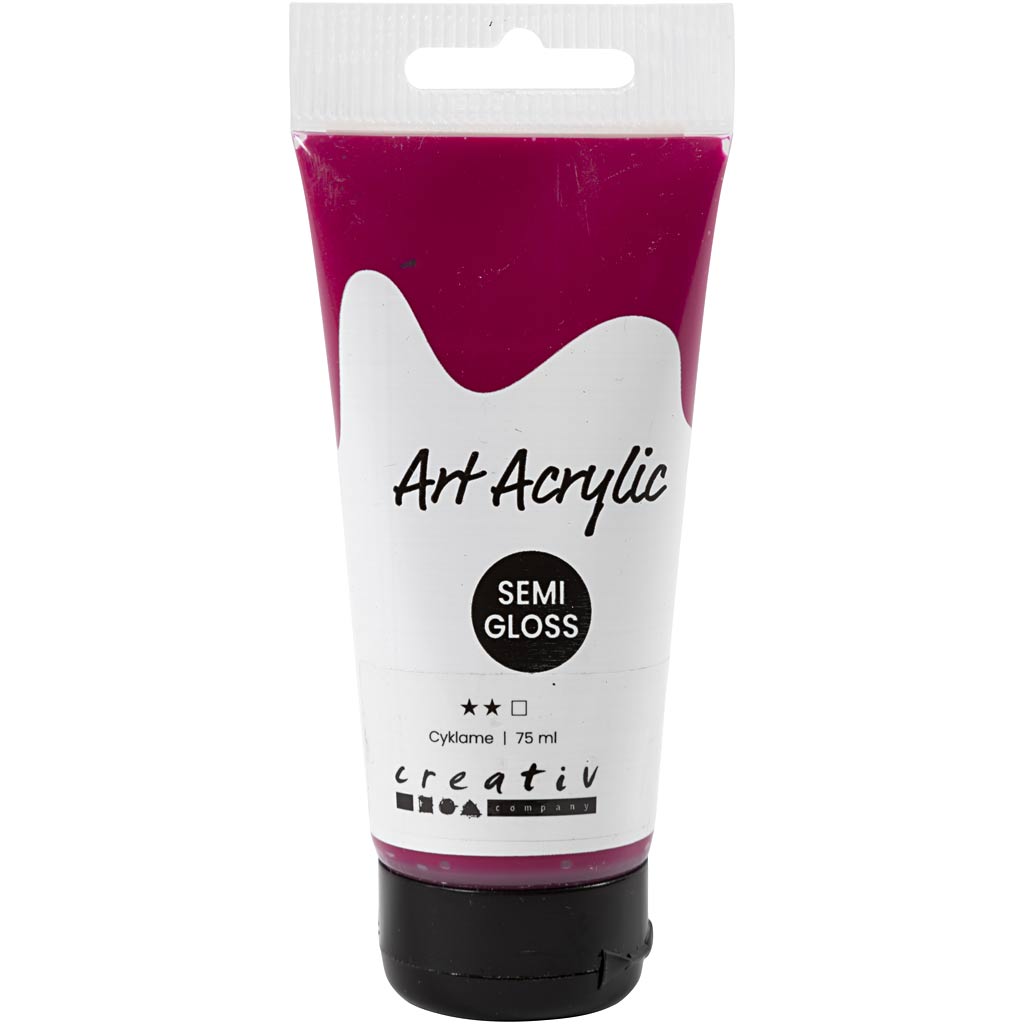 Art Acrylic, semi-glossy, transparent, cyklame, 75 ml/ 1 bottle