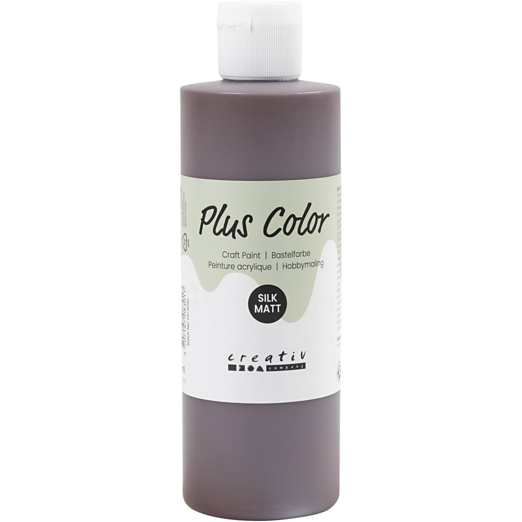 Plus Color Craft Paint, chocolate, 250 ml/ 1 bottle