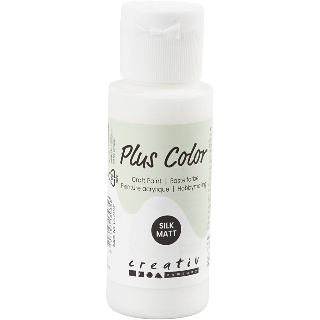 Plus Color Craft Paint, white, 60ml/ 1 bottle