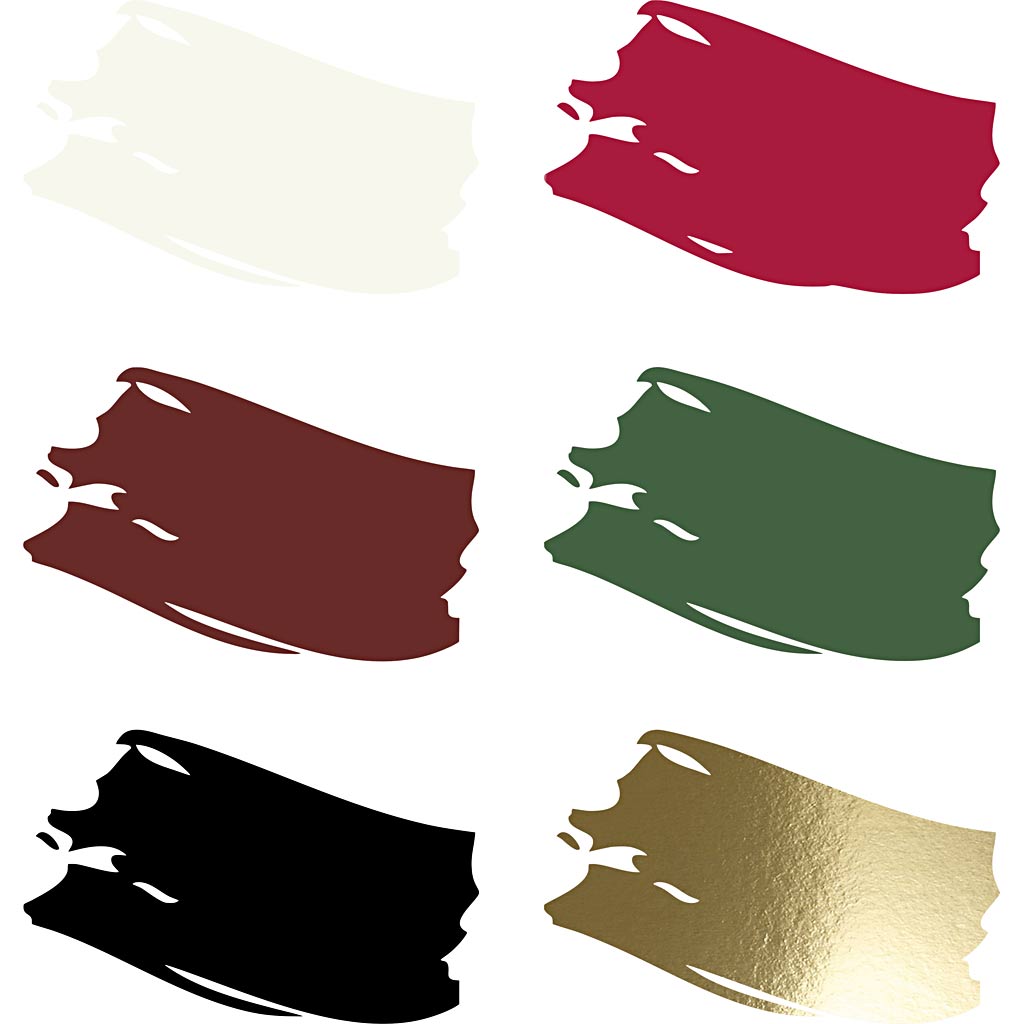 Plus Color Craft Paint, christmas colours, 6x60 ml