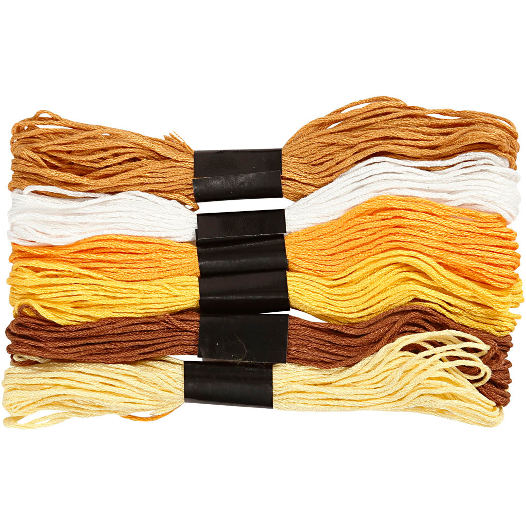 Embroidery Thread, thickness 1 mm, golden, 6 bundle