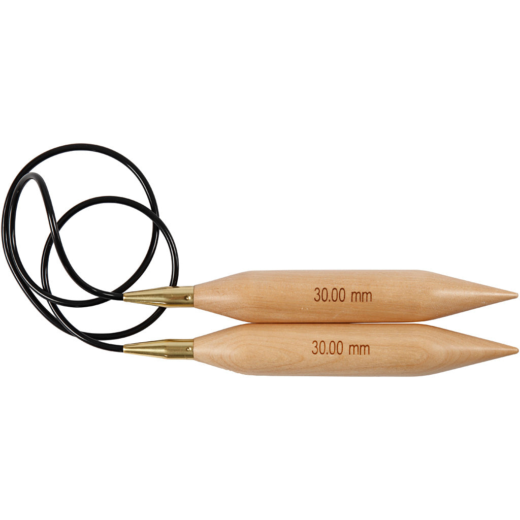 Circular Knitting Needle, L: 150 cm, size 30 mm