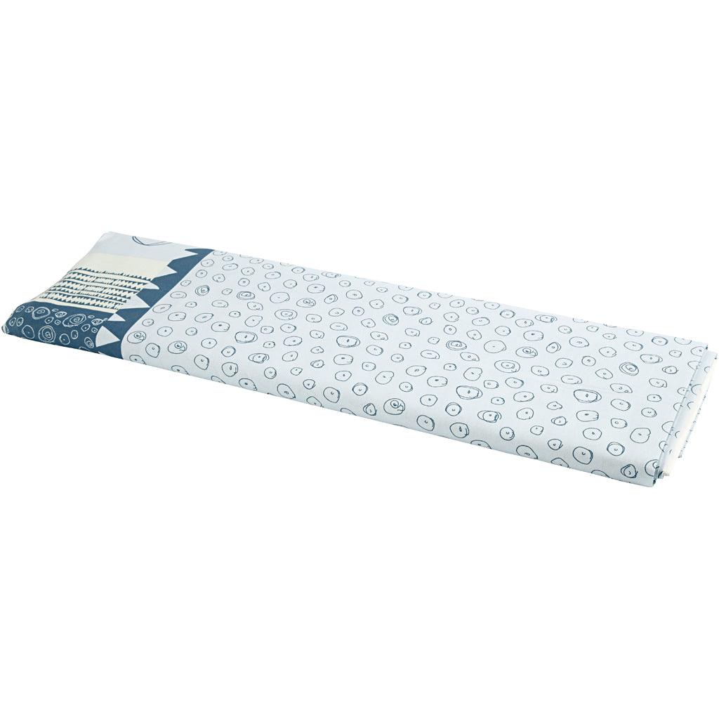 Fabric, W: 145 cm, 140 g, blue, 10 m/ 1 roll