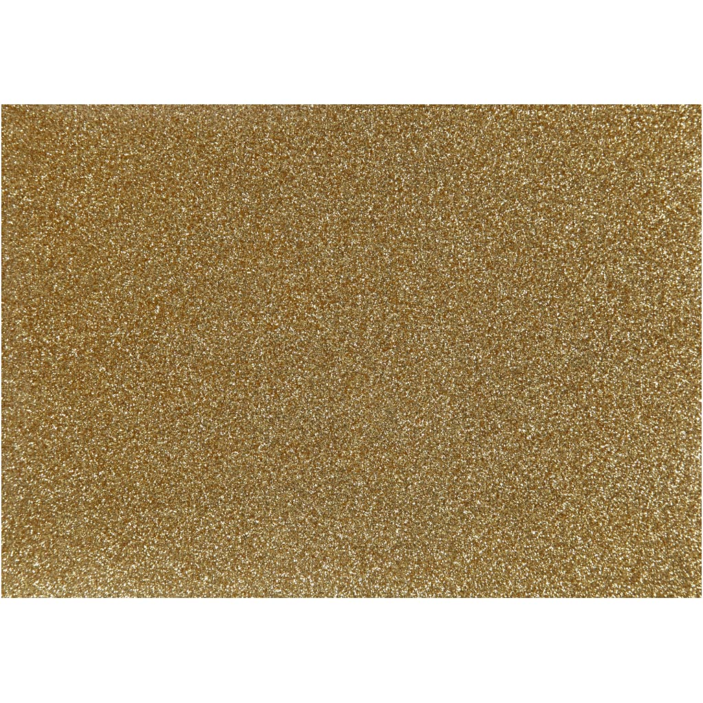 Iron On Foil, A5, sheet 148x210 mm, glitter, gold, 1 sheet