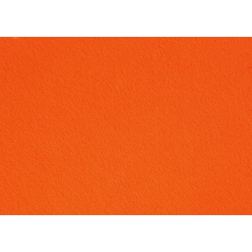 Craft felt, A4, sheet 210x297 mm, thickness 1,5-2 mm, orange, 10 sheet