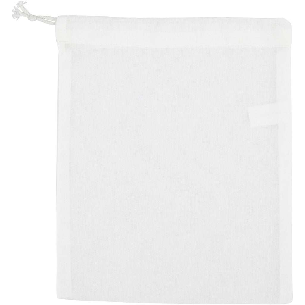 Cloth bag, size 21x25 cm, 130 g, white