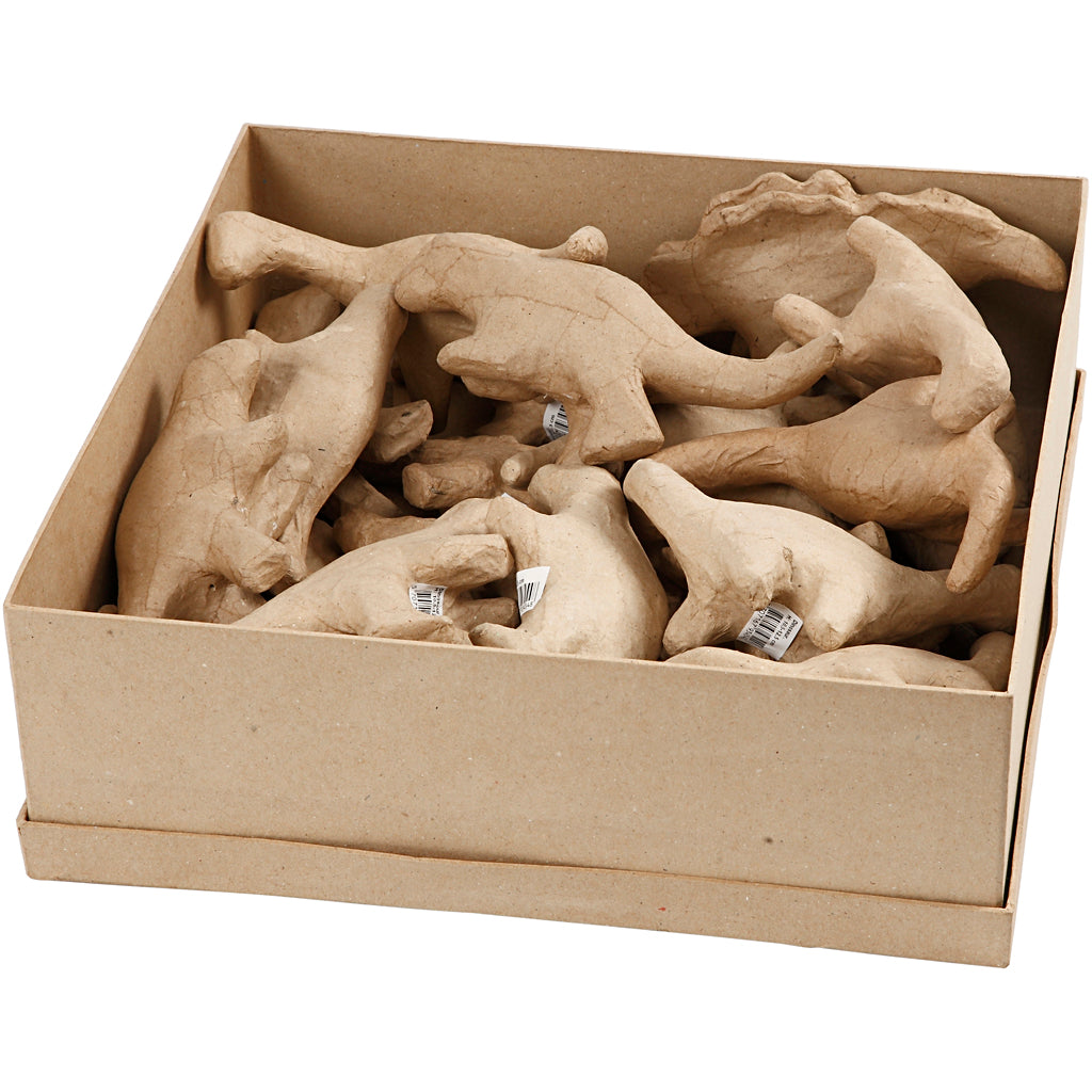 Dinosaur, H: 9-12,5 cm, W: 4,5+5,5 cm, 21 pc