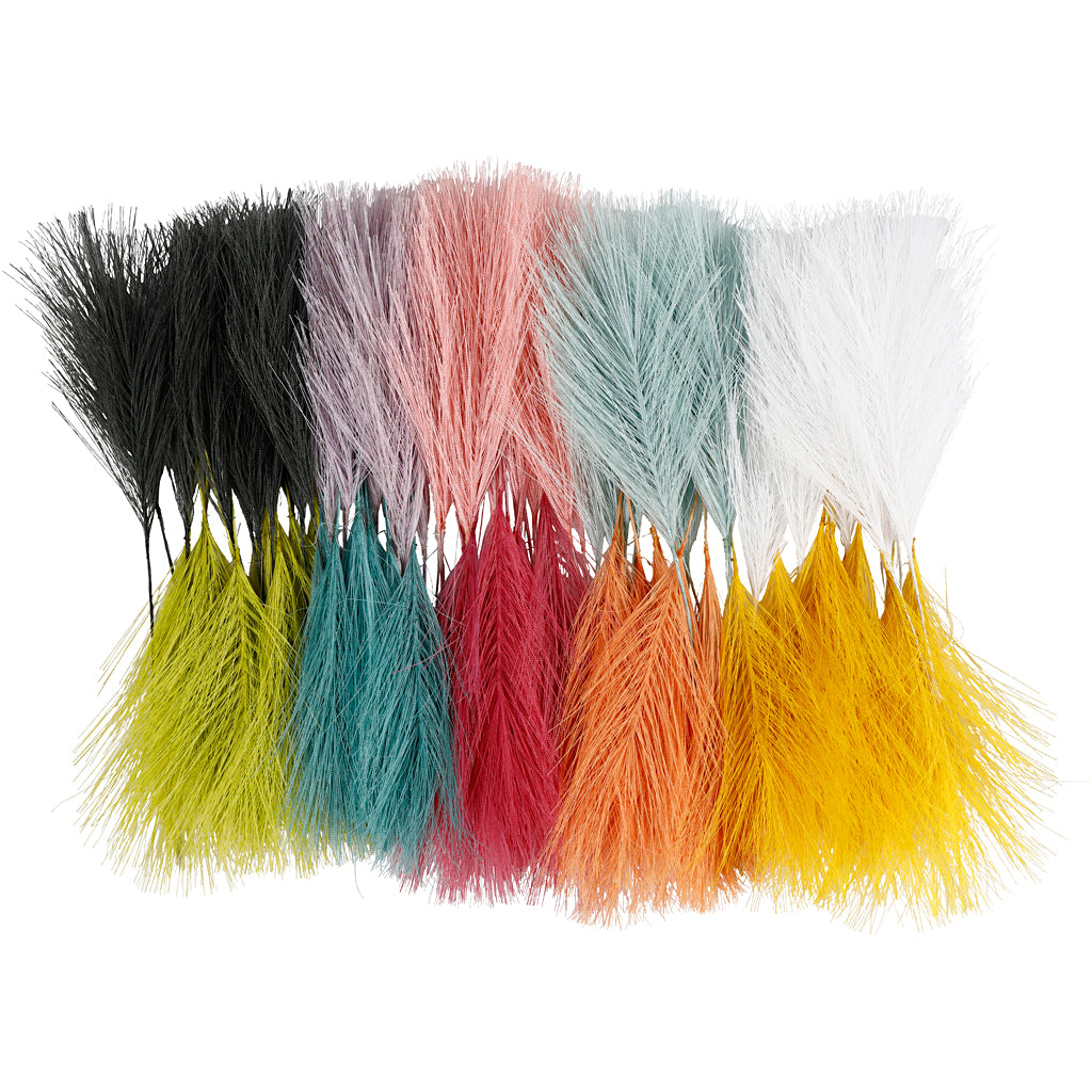 Artificial feathers, L: 15 cm, W: 8 cm, 100 pc