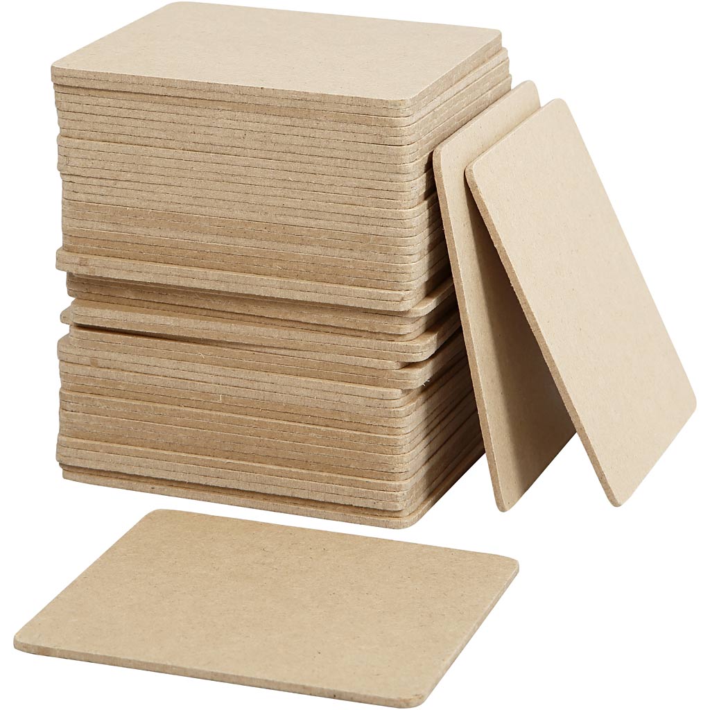 Coaster, size 10x10 cm, thickness 3 mm, 50 pc