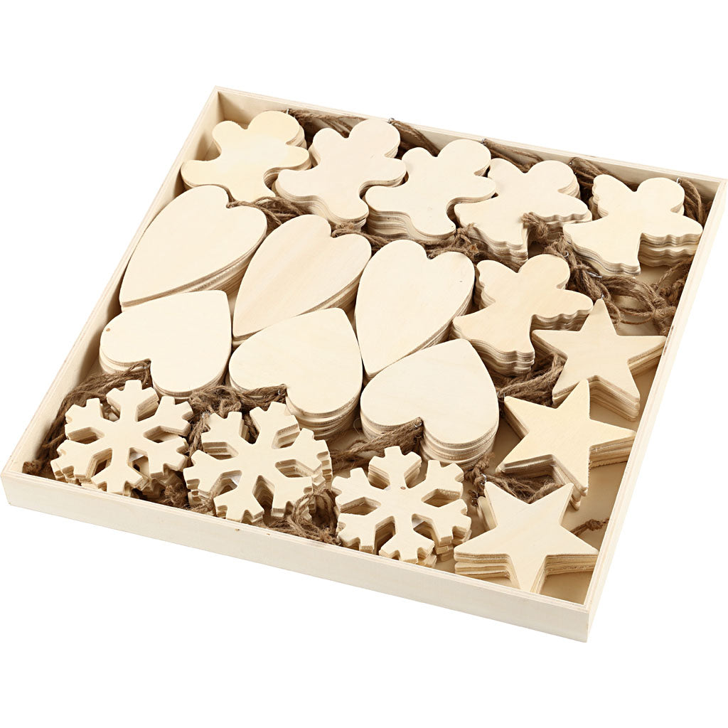Christmas Ornaments, size 9-11 cm, thickness 4 mm, 90 pc