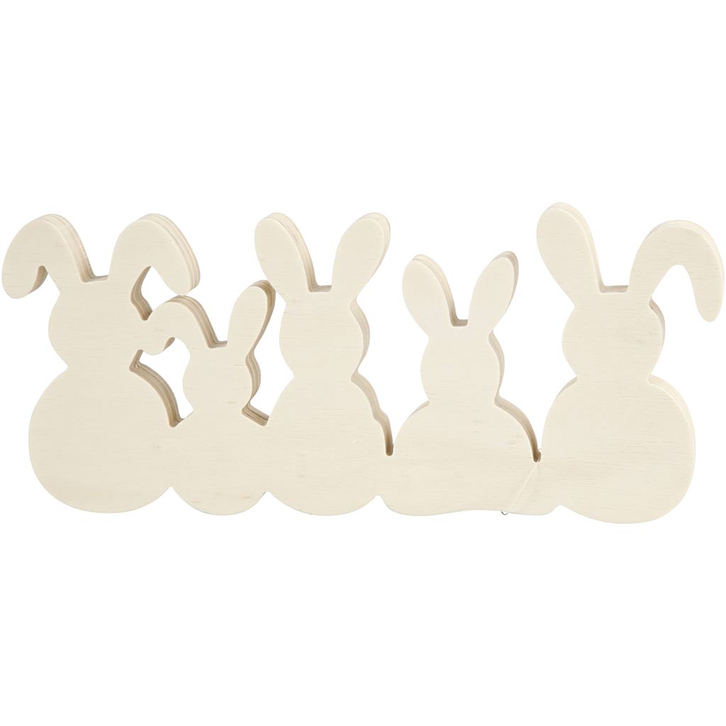 Bunnies, H: 11 cm, W: 30 cm, thickness 2 cm
