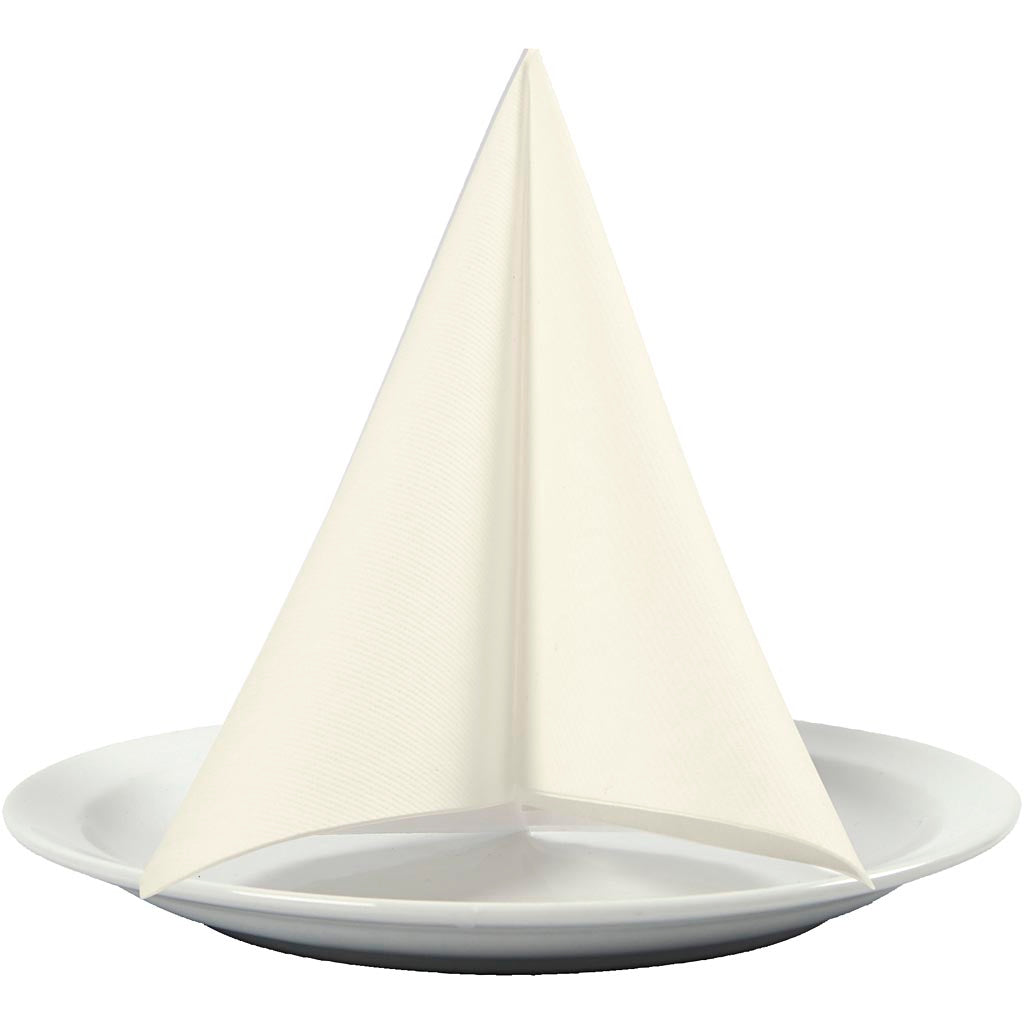 Table Napkins, size 40x40 cm, 60 g, off-white, 20 pc