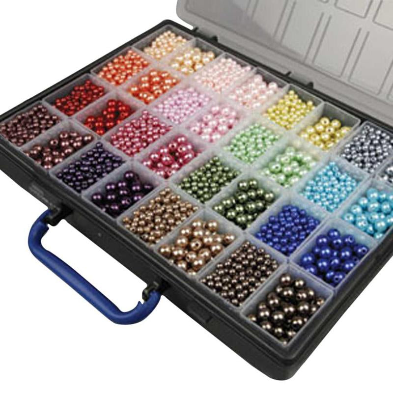 Luxury Wax Beads, hole size 1,5-2 mm, ca. 4700 pc, 32x20 g