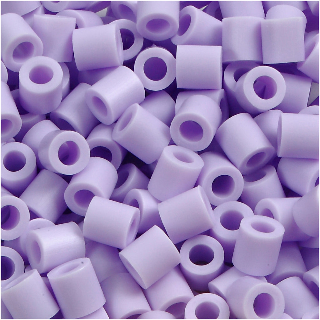 Fuse Beads, size 5x5 mm, hole size 2,5 mm, medium, lilac (32245), 6000 pc