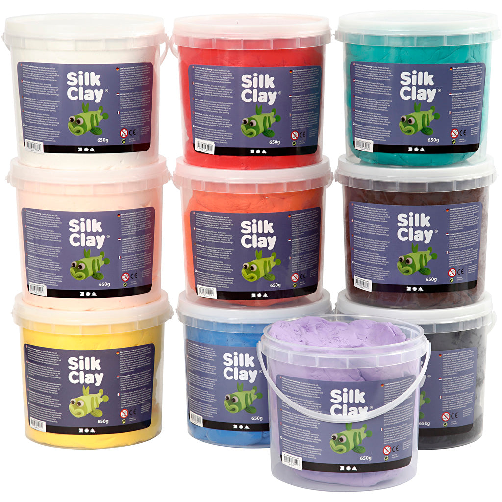 Silk Clay®, assorted colours, 10x650 g