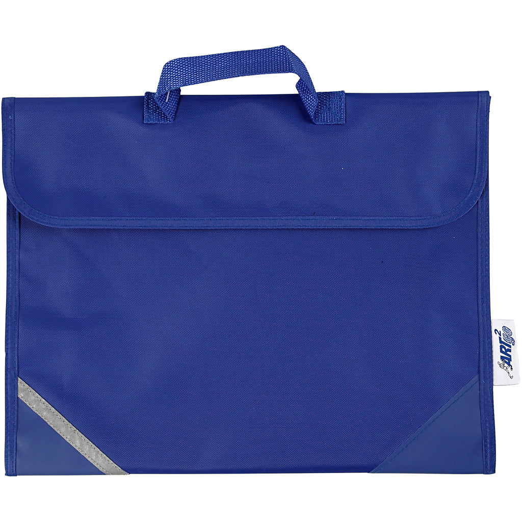 School Bag, D. 9 cm, size 36x29 cm, blue