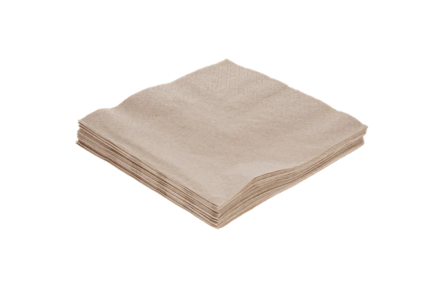 Napkin 2 ply Paper 1/4 Fold 33x33cm kraft (2.000 pcs)