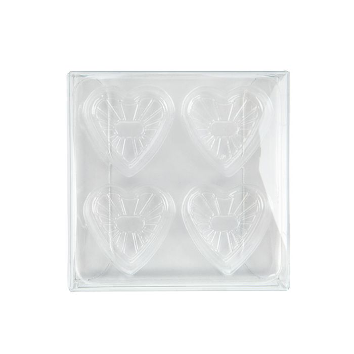 Clear Artisan Candy Box Set, Heart Insert 7x2.1x6.8 cm