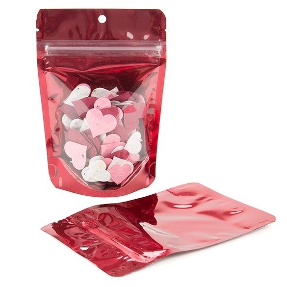 Stand Up Pouches Transparent/Red 10.2x6x15.2cm | 57 grams