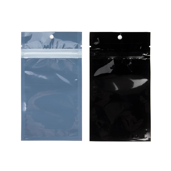 Eco-Friendly Grip Seal Bags Black 7.6x11.4 cm