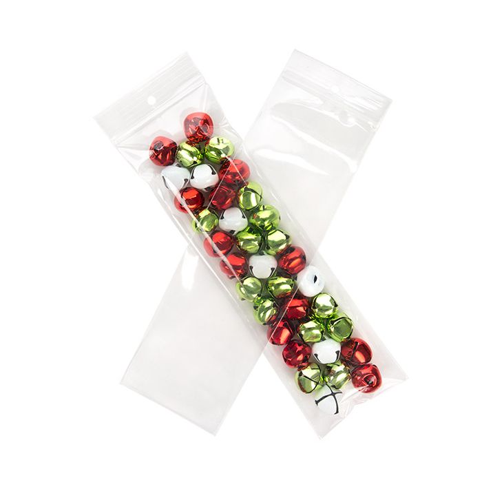 Grip Seal Bags with Hang hole 7.5x25.5cm Crystal Clear PP 100 micron