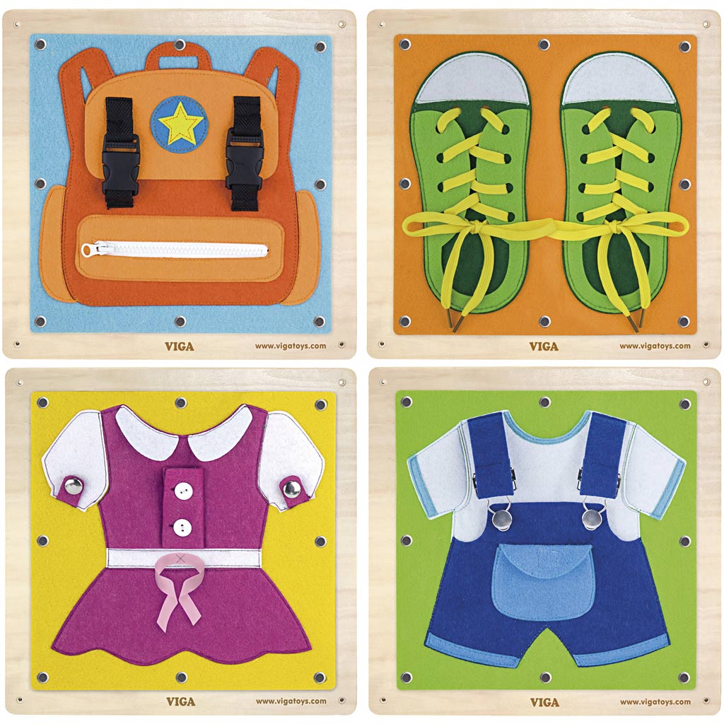 VIGA learn-to-dress game, size 44x44 cm, 4 parts/ 1 set