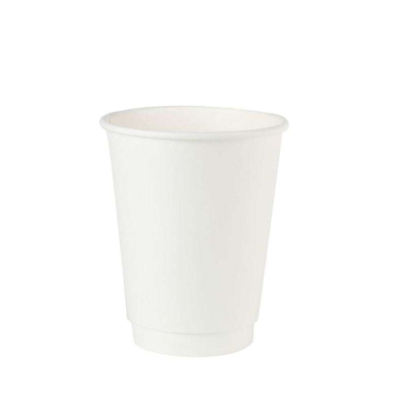 Double-walled Cup Cardboard 300 ml Ø 80 White (500 pieces)
