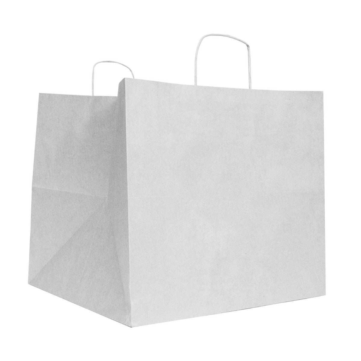Record carrier Bags 33+33x33cm White (100 pcs)