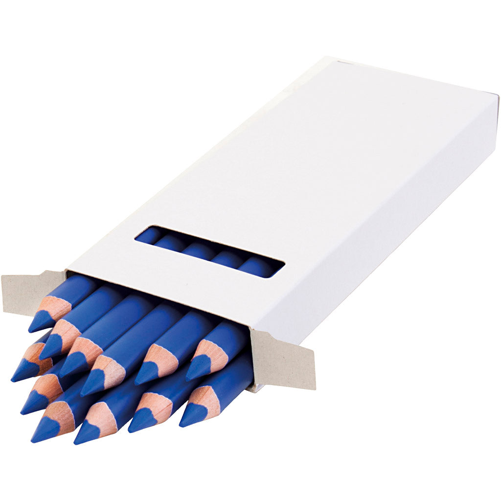 edu Jumbo Coloured Pencils, thickness 10 mm, lead 6,25 mm, dark blue, 12 pc