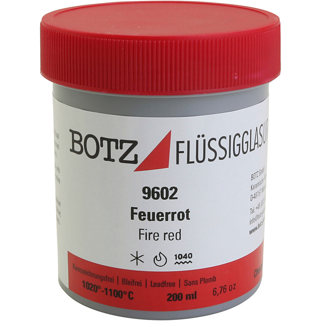 Glaze for clay, red, 200 ml/ 1 tub