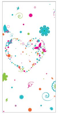 Printed Bags Butterflies 12.7x7.6x29.2cm with side gusset