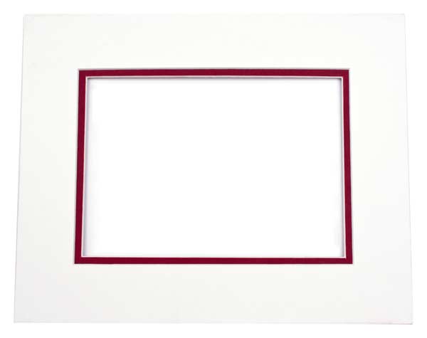 Mount Board Double thick Ivory/Terracotta 12.7x17.8cm with 9.2x14.3cm Window