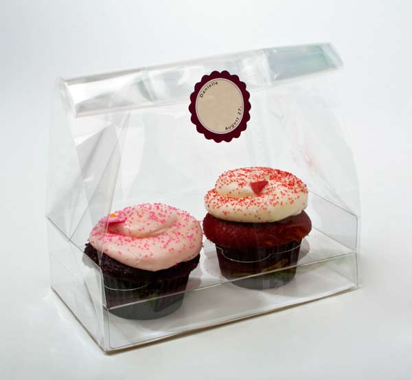 Cupcake Bags for Doubles w/ Paper Bottom 17,8 x 10,2 x 22,9cm